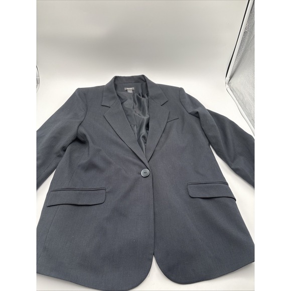 Kenneth Cole Reaction 1- Button Blazer Sports Coat Suit Jacket Black Size 10 - Picture 1 of 10